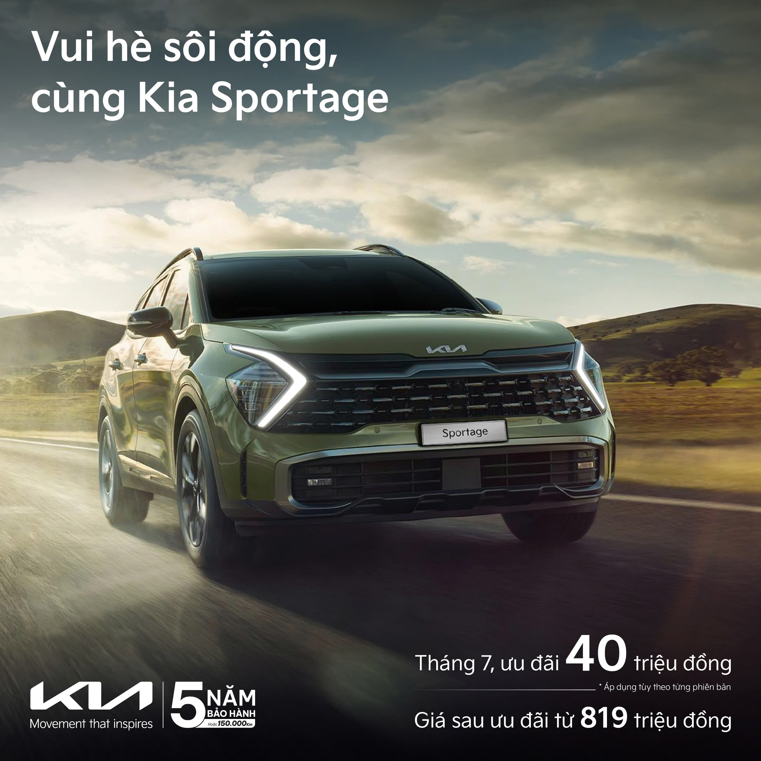 CHÀO HÈ SÔI ĐỘNG CÙNG KIA SPORTAGE